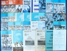 1960-85 Cardiff Mostly Home Rugby Programmes (30): To inc Cardiff v S Africa 1960, v the