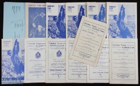 Selection of Chertsey Town home match programmes 1955/56 Banstead Athletic, 1957/58 Croydon