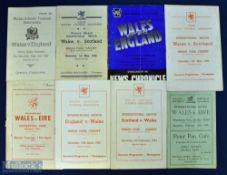 Selection of Wales schools international home match programmes to include 1947 England, 1948