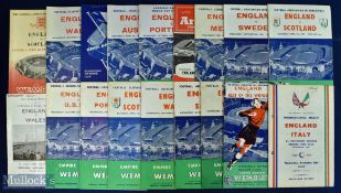Collection of England home international match programmes to include 1949 Italy (ph), 1953 Rest of