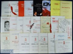 1957-2009 Llanelli Rugby Dinner Menus, Many Signed (27): Remarkable collection, hard to beat: Annual