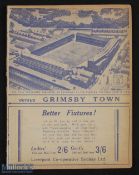 1938/39 Everton v Grimsby Town Div. 1 match programme 31 August 1938; fair condition.