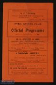 1938/39 Ryde Sports v Newport programme 15th October 1938 at Partlands, FAC match 4 pages; folds,