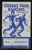 1946-47 Queens Park Rangers v Middlesbrough Football Program FA Cup 3rd round 11th January 1947