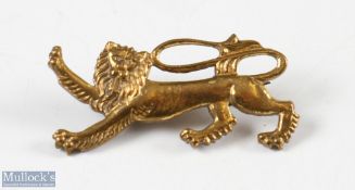 1968 British & I Lions Rugby Pin Badge: Brass lion pin badge - issued for the tour to South Africa