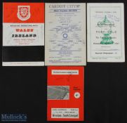 Selection of autographed football programmes to include 1958 Wales v Ireland international (