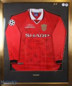 Manchester United Treble Winning Season 1998/1999 Multi-Signed home football shirt appears with