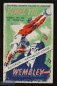 1948 FA Cup final match programme Manchester Utd v Blackpool 24 April 1948; slight creases, rusty