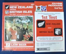 1983 British & Irish Lions in NZ Test (inc Signed) Rugby Programmes (3): Only missing the third test