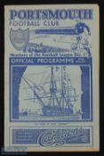 1938/39 Portsmouth v Grimsby Town Div. 1 match programme 19 April 1939 at Fratton Park; score on
