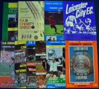 Collection of FA Charity Shield match programmes to include 1971, 1974, 1975, 1977, 1978, 1981,