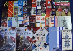 Collection of 60+ 1960s Onwards Semi Final Programmes Includes League Cup and FA Cup from the 1960s,