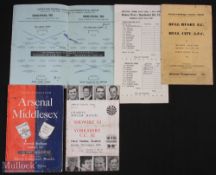 1948-160 Football Programme +Team Cricket matches a selection of interesting programmes to include