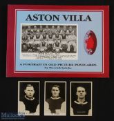Aston Villa: a portrait in old Picture Postcards ,88 paged soft back book plus 3 original cards