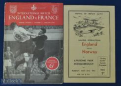 1951 Festival of Britain international match programmes England v Norway amateur at Middlesbrough 15