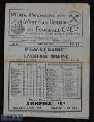 1932 Dulwich Hamlet v Marine Football Programme, 16th April 1932 FA Amateur cup final