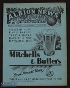 1935/36 West Bromwich Albion v Grimsby Town Div. 1 match programme 5th October 1935; fair/good