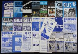 Selection of Gillingham programmes to include 1957/58 Millwall (FAC), 1960/61 Leyton Orient (FAC),