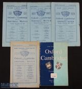 1923-50 Varsity Match Rugby Programmes (5): The Twickenham issues 1923, 1927, 1929, 1939 & 1950 (