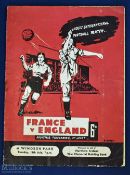 Woman's football international match programme 1950 England Ladies v France Ladies 18 July 1950 at