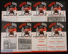 1952/53 Manchester Utd home match programmes Portsmouth, Derby County, Manchester City, Aston Villa,