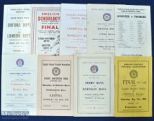 ESFA Cup final programmes 1949 Derby v Barnsley, Barnsley v Derby, 1957 Barnsley v Southampton,