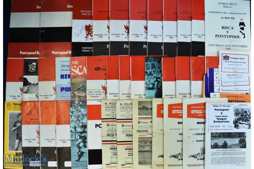1958-2021 Packed Pontypool Rugby Programme etc Collection (Qty): Programmes: 6 from the 50s & 60s, 8 - Image 1 of 2