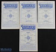 1964/65 Rangers home programmes v St Johnstone (SLC), Partick Thistle (Scottish League), Dunfermline