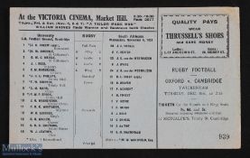 Rare 1931 SA Springboks at Cambridge Univ Rugby Programme: Not often seen, the typical no-fuss two