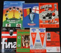 Selection of European Cup Final programmes 1960 Real Madrid v Eintracht Frankfurt, 1968 Manchester
