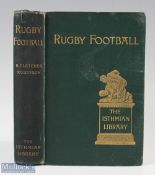 Scarce & Famous 1896 Rugby Football Book: B Fletcher Robinson's volume, No.1 in the Isthmian Library