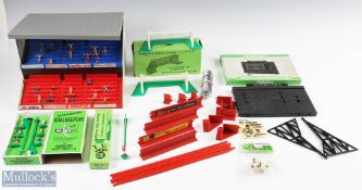 Subbuteo Football Stadium stand and accessories, to include a Football stand with supporters missing