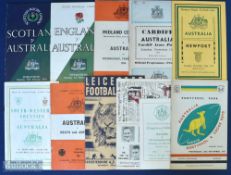 1957-8 Australia in the UK Rugby Programmes etc (11): Lovely collection of two tests - England &