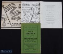 Selection of match programmes at Blundell Park; 1951 Lincoln County Police v Metropolitan Police (