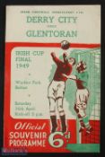 Irish FA Cup final 1949 Derry City v Glentoran 16 April 1949 at Windsor Park, Belfast; staple