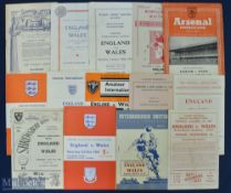 Selection of England amateur international programmes v Wales 1948 (Shrewsbury), 1949 (Swindon),