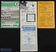 Selection of autographed Scottish programmes to include 1957 Hibernian v Celtic (5 Hibs signatures),