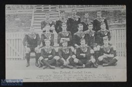1905 NZ All Blacks Rugby Postcard: The Original NZ All Blacks at Bristol, matt finish b/w team