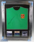 Retro Wembley Signed Bert Trautmann Manchester City Goalkeeper shirt, a reproduction of the 1956