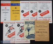 Selection of Brentford home programmes 1945/46 Bristol City (FAC), 1948/49 Middlesbrough (FAC),