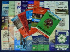 Selection of England international home programmes 1950 Yugoslavia, 1953 Hungary, 1956 Yugoslavia,