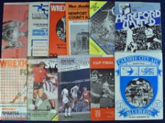 Collection of Welsh Cup final programmes to include 1978 (2 legs), 1979 Wrexham v Shrewsbury Town,