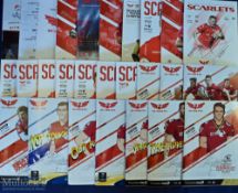 2016-20 Scarlets etc Rugby Programme Collection (27): Many of the Scarlets' thick, glossy home