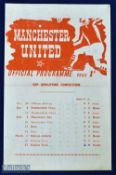 1944/45 Manchester Utd v Halifax Town war league north cup qualifying match programme 17 May 1945,