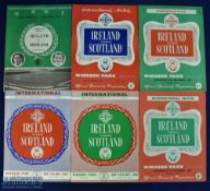 Selection of Ireland v Scotland full international match programmes to include 1951, 1955, 1957,