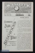 1921-22 Watford v Swansea Football Programme August 27th, 1921 - note this is its original cover