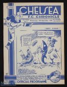 1937/38 Chelsea v Grimsby Town Div. 1 football programme 15 September 1937 at Stamford Bridge; ex