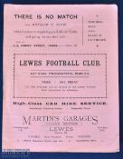 1929/30 Southwick v Eastbourne Comrades, Sussex Senior Cup final at Lewes FC, large 4 page match