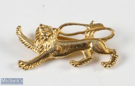 1977 British & I Lions Rugby Pin Badge: Brass lion pin badge - issued for the tour to New Zealand