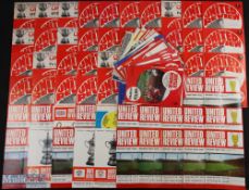 Collection of Manchester Utd programmes including 1968/69 homes (28) including AC Milan (EC s/f);